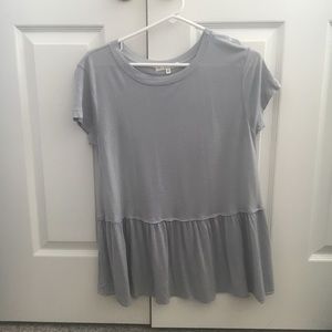 Grey peplum T-shirt